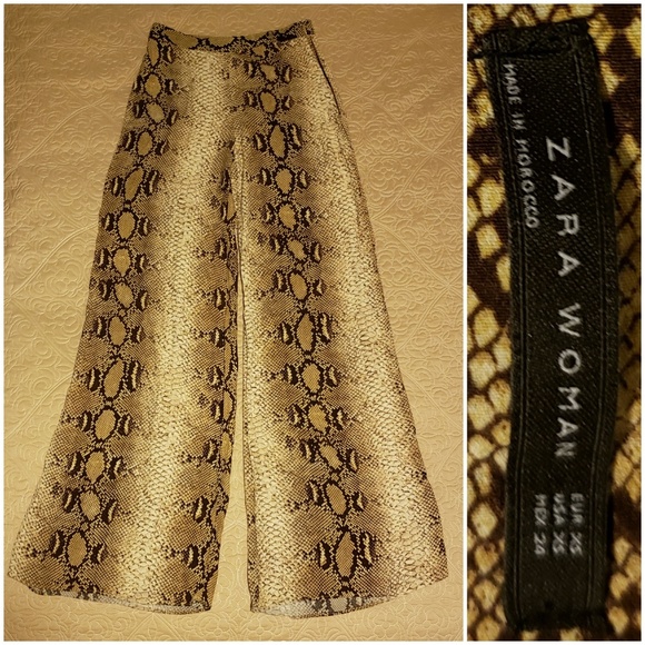 Zara Pants - Zara Snake Print Pants size XS